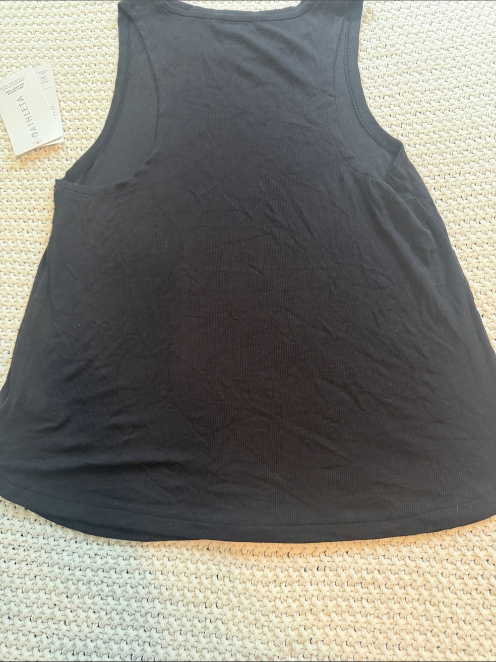 Athleta Black Ribbed Well Rested Sleep Tank - Picture 5 of 6